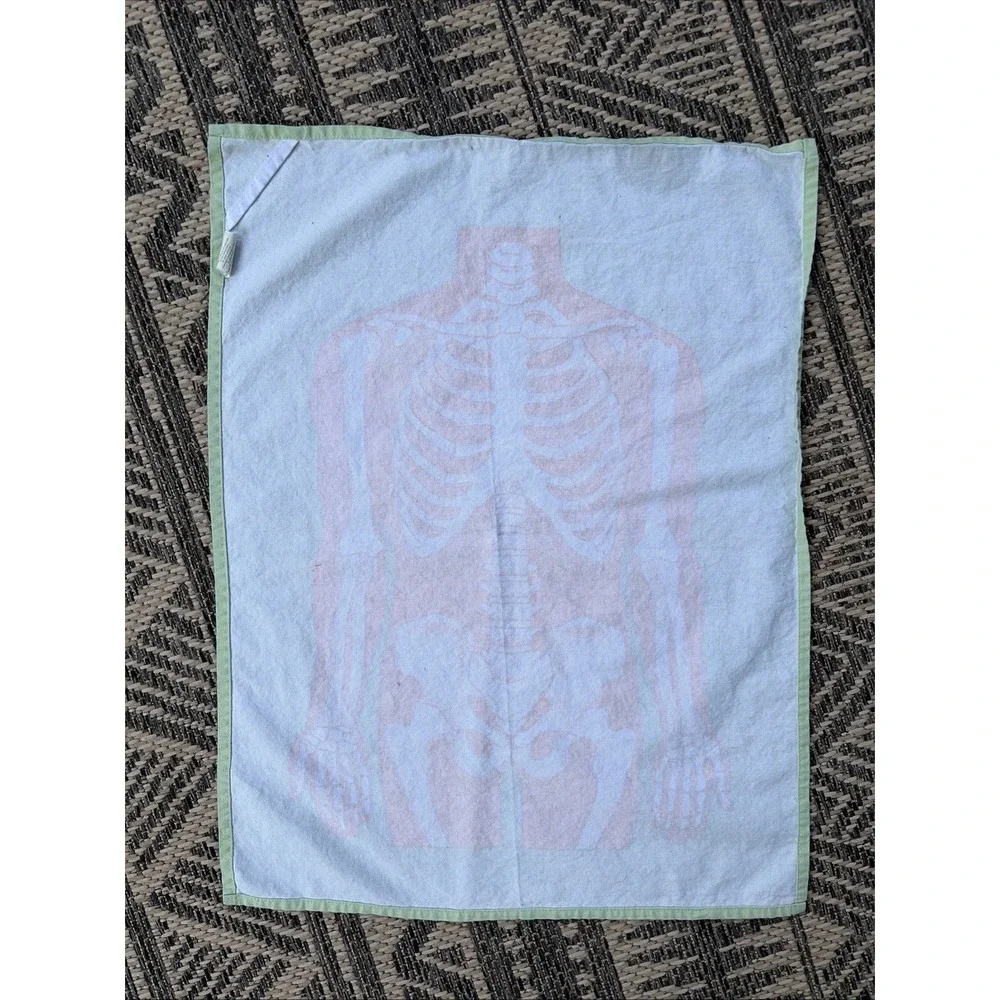Life of Jay Green Skeleton Anatomy 100% Cotton Dish Hand Tea Towel Kitchen Decor